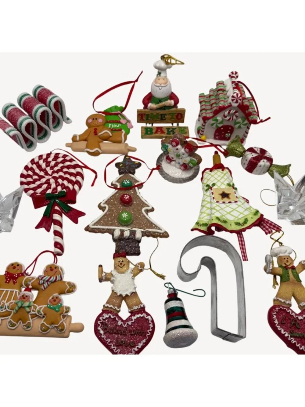 Christmas Holiday Ornament & Décor Lot Ornaments Candle Holders 16 Pieces